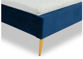 Franciaágy 140 cm Bleash New (szürke + arany) (ágyráccsal). 1104103