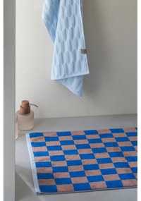 Kék-barna bio pamut fürdőszobai kilépő 50x80 cm Retro – Mette Ditmer Denmark