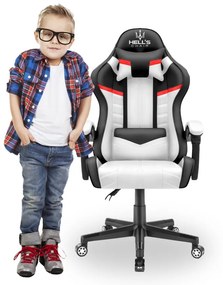 Gyerek gamer szék HC-1004 - fekete-fehér-piros