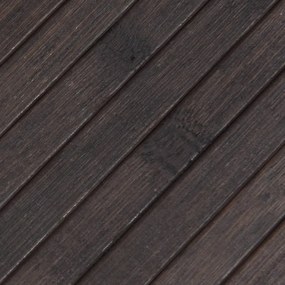 négyszögletű sötétbarna bambusz szőnyeg 100 x 200 cm