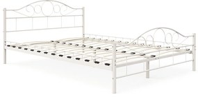 Mimi fém ágykeret ajándék ágyráccsal több méretben és színben-Fehér 140x200cm