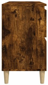 füstös tölgy színű szerelt fa mosdószekrény 80 x 33 x 60 cm