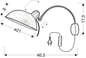 Fali lámpa NORA 1xE14/40W/230V