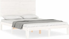 vidaXL fehér tömör fenyőfa ágy matrac nélkül 120 x 200 cm