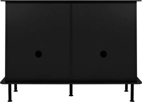 Fekete komód kábellyukkal 120x88x50 cm Suumo – noo.ma