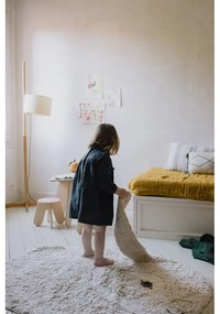 Világosszürke mosható kézi szövésű pamut gyerek szőnyeg 130x135 cm Bunny – Lorena Canals