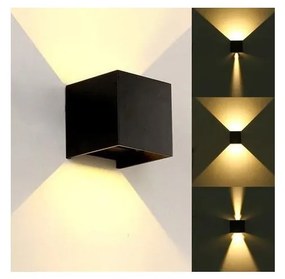 LED Kültéri fali lámpa KREON 2xLED/3W/230V IP54 4000K fekete