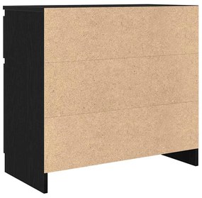 fekete tölgy szerelt fa tálalószekrény fiókos 71x35x65 cm