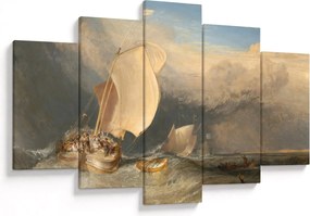 Kép - William Turner, Fishing Boats with Hucksters Bargaining for Fish, reprodukciók (150x105 cm)