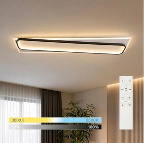 BRILAGI - LED dimmelhető mennyezeti lámpa OUTLINE LED/90W/230V 18x100 cm fehér/fekete + távirányító