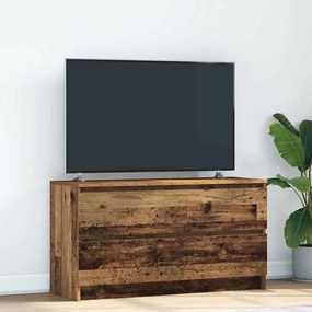 antik fa színű szerelt fa TV-szekrény 100x35x54 cm