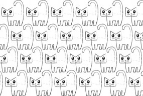 Fotótapéta Macskák állatok vinil minta gyerekszobába 254x184 +ragasztó