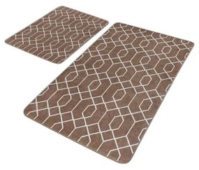 Barna bársony fürdőszobai kilépő szett 2 db-os 60x100 cm – Mila Home