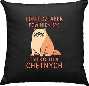 Hétfői párna azoknak, akik szeretnének, fekete