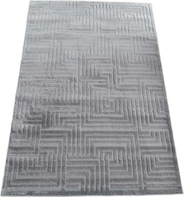 Modern plüss szőnyeg 120x170cm rövid puha sörtékkel,szürke szín