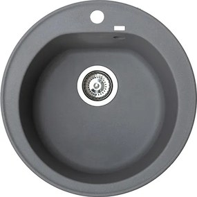 Venera Metalac 372990 Gránit Mosogatótálca - Extra mély, Egymedencés, Kerek, Grafit