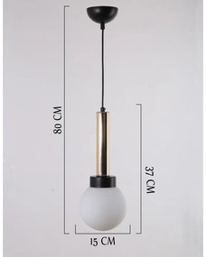 Függőlámpa üveg búrával ø 15 cm Cota – Squid Lighting