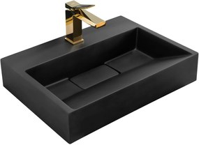 Konglomerátum mosdó GOYA black MAT 50CM