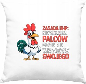 Munkavédelmi párna vicces kakas 1 fehér