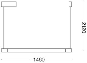 Ideal Lux - LED Csillár zsinóron YOKO LED/17W/230V CRI 90 fekete