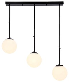 Fekete függőlámpa üveg búrával 15x67 cm Pompei – Candellux Lighting