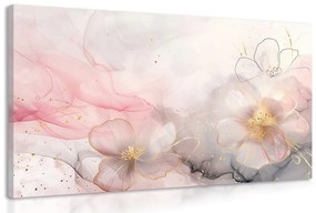 Kép elegáns virágok rózsaszín-arany árnyalatban
