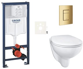 Fali WC-garnitúra világos falra / falra szerelhető Grohe Bau Ceramic SIKOGRSBAUSCGL0