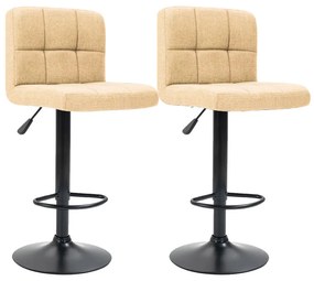 Szövet borítású bárszék, 2 db, bézs