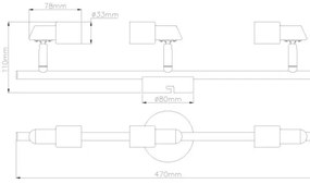 Globo 57385-3 - LED Spotlámpa KINLEY 3xGU10/3W/230V