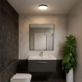 MAYA LED 13W 230V IP44 fekete fürdőszobai mennyezeti lámpa érzékelővel