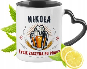 Nikola Bögre Fekete Szív Alakú Füllel Ajándék Nyomtatott