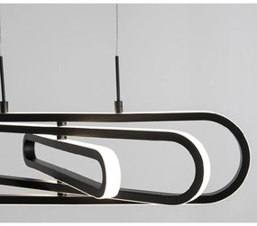 Nova Luce több ágú függeszték, fekete, 3000K melegfehér, beépített LED, 1x50W, 3500 lm, 9110351