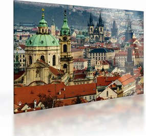 Kép - Prágai panoráma (üvegen) (70x50 cm)