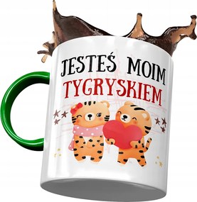 Zöld Tigris Bögre Édes Ajándék Nyomtatott Fotóval