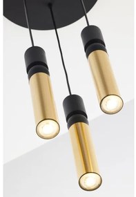 Jupiter 2016 - Csillár zsinóron ALAS 3xGU10/10W/230V arany/fekete