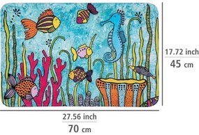 Wenko Rollin'Art Ocean Life fürdőszoba szőnyeg  45 x 70 cm