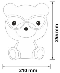 Polux MIŚ OKULARNIK 327208 Asztali lámpa 1x2,5W/LED 3000K 59lm IP20