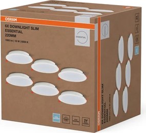 Osram - 6 darabos szett ESSENTIAL LED/18W/230V beépíthető mennyezeti lámpatest, Ø 22 cm, fehér