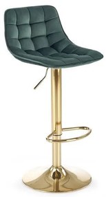 H-117 bárszék sötétzöld, arany