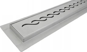 Lineáris zuhanyfolyóka 120 cm alacsony 52 mm Forgatható Szifon Hullám mintás