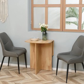 HOMCOM Étkezőasztal, Összecsukható Helytakarékos Konyhai és Nappali Asztal 90x60x74cm, Tölgy | Aosom