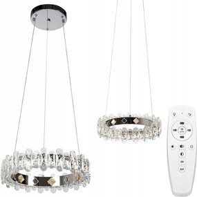 Kristály Mennyezeti Lámpa Elegáns Króm Led Távirányító