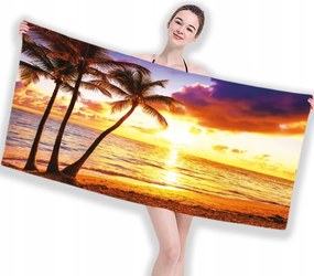 Gyorsan száradó strandtörölköző 150x210cm nagy mikroszálas fürdőtakaró H83