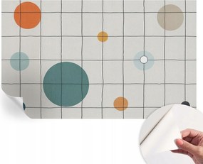 Design fali fotótapéta öntapadós színes körök 416x254 cm