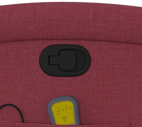 vidaXL bordó dönthető szövet masszázsfotel