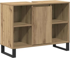 vidaXL Fürdőszoba Székény Artisan tölgy 80 x 33 x 60 cm Faanyag