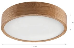 Brilagi - LED mennyezeti lámpa CARVALHO LED/36W/230V tölgy átm. 37,5 cm