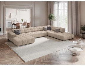 Bézs sarokkanapé (jobb oldali-U alakú) Chicago – Cosmopolitan Design