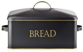 Fém fekete kenyértartó doboz Vintage Chlebak