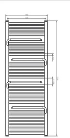 AREZZO design SMART WHITE 1510x550 törölközőszárítós radiátor AR-SM15055W